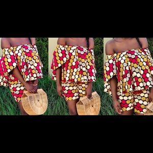 Ankara 2 piece Shorts set